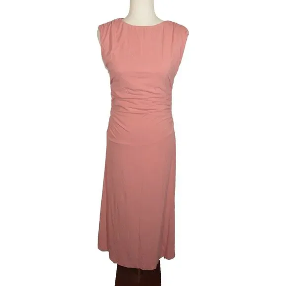 OGL  Eco-SkinKiss Breezy Cooling Side Ruched Maxi Dress In Sahara Size Large - Picture 13 of 16